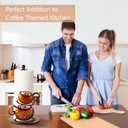 Standing Paper Towel Roll Holder Countertop for Coffee Lovers Women Men, Farmhouse Kitchen Decor and Accessories, Coffee Table Decor for Kitchen Home, 3D Hand-Painting Pattern, Metal