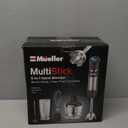 Mueller Multistick 800W 4-in-1 Immersion Blender Handheld, 12 Speed Hand Mixer - Turbo Boost, Heaviest Duty Copper Motor, Titanium Blades Hand Blender, Milk Frother Wand, Whisk, Beaker, Chopper, Grey