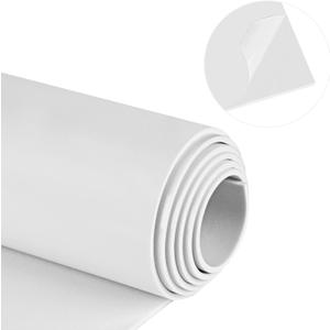 Neoprene Sponge Rubber Foam Sheets with Adhesive Backing, 12" x 60" x 1/8" White Foam Roll Insulation Board Soundproof Neoprene Mat, Great for Cosplay Padding, DIY, Gaskets, Costume, Crafts