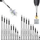 K5 Magnetic Screwdriver Bit Set 18PCS, Extra Long Phillips Drill Bits 25-150mm, High Magnetic Impact Driver Bits for Power Drill, Non Slip Screwdriver Bits Set for Home Repair DIY
