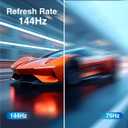 ArcticPro 27 Inch Monitor 144Hz, FHD 1080p Computer Monitor, IPS Gaming Monitor, Adaptive Sync, 110% sRGB, 1ms, 3-Sided Frameless, Ultra Slim, VESA Mountable, Anti-Blue Light Design, HDMI, DP