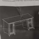 Sauder Edge Water Computer Desk with Storage Drawers, Home Office Desk, in Chalked Chestnut finish