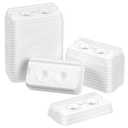 500 Pcs Disposable Dental Mixing Well 2 Wells Plastic Mini Mixing Trays for Mixing Materials (2 Wells, White)