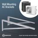 Cambridge 42" Steel Wall Mounted Brackets for Mini Split Type AC - 600 lbs. Capacity, Powder Coated 10 Gauge Steel Triangle Brackets for Condenser or Heat Pump, 2 Pieces