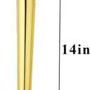 Osring 14 Inch Furniture Table Legs Golden, Steel Round Tapered Modern Sofa Feet, Straight Metal Furniture Legs Hardware for Cabinet and Couch, 4 Pack