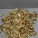 BERON Women's Long Curly 2 Tones Golden Blonde Wig Heat Resistant Big Wavy Synthetic Wig for Women Wig Cap Include