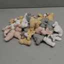 16 Pcs Mini Plush Bunny, 4.72 Inch Stuffed Bunny Doll Gift, Bulk Tiny Soft Animals Toys with Bow Tie for Graduation Birthday Baby Shower Favors Wedding Party Keychain Bag Charm
