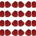 24 Pcs Cheerleading Pom Poms, Metallic Foil Handle Cheer Squad Team Spirited Fun for Party, Sports Dance Cheer, 30 Grams Weight Each (Red)
