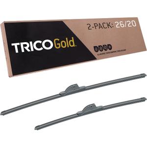 TRICO Gold 26" + 20" Premium Automotive Replacement Windshield Wiper Blades (Set of 2), Passenger and Driver Side All-Weather Beam Wiper Blades for Select Vehicle Models