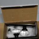 2 Pack Vintage Matte Black Single Sided Crystal Dummy Door Knobs Interior, Antique Glass Dummy Door Knobs with Long Plate