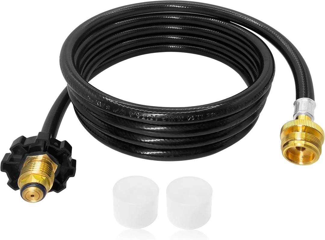 F273704 10FT Propane Hose Fits for Portable Heaters & Grill Etc, Heater Propane Hose with POL Fitting Connect 5-40 lb Propane Tanks, for Grill Propane Hoses, CSA Certified.
