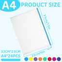 24pcs Mesh Zipper Pouch File Bags Puzzle Storage Bags, A4 13x9 Inches Large Reusable Zipper Pouches for Organizing Classroom Board Game Organization (Colorful)