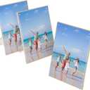 Clear 8 x 10 Inch Picture Frame with Gold Edge Pack of 3, Acrylic Picture Frame for Wedding, Family, Pet, Graduation photo, Menu Holder, Advertising Sign Dislay Holder