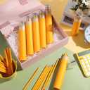 24 Pack Presharpened Pencils Bulk in Tube with Sharpener and Eraser, #2 HB Yellow Wood-cased Pencils Gift for Christmas Holiday Supplies Prize Party Favor