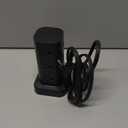 Power Strip Tower with Multiple Outlets, Flat Plug Surge Protector Tower Extension Cord with 12 AC Outlets 4 USB Ports (2 USB C), 6FT Cord Power Tower Surge Protector for Home Office Dorm Room, Black