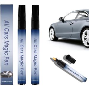 2PCS All Cars Magic Pen for Car Scratches, Quick Paint Scratch Repair Magic Car Scratch Removal Pen Flawless for All Vehicles, Easy Use Weatherproof Lasting Fits All Cars Colors