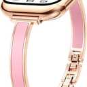 Slim Dressy Watch Bands for Women Compatible with Apple Watch Band Size: 42mm(Series 11 10)/41mm/40mm/38mm, Jewelry Thin Bracelet Classy Metal Designer Fancy Strap for iWatch Ultra Series 11 10 9 8 7 6 5 4 SE 3 2 1