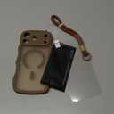 Magnetic for iPhone 17 Pro Max Case, Cute Wavy [Full Camera Protection] [Fit for MagSafe], 1X Screen Protector+1X Wrist Strap, Trendy Matte Women Girly Phone Case for iPhone 17 Pro Max 6.9", Brown