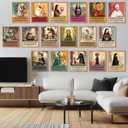 Resurhang 24 Pack Catholic Posters Set Catholic Classroom Decor 8 x 10 in Bible Virtues Quotes from Saints Christian Posters Sunday School Decorations for Learning Space Faith Bulletin Board Gift