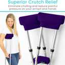 Vive Premium Crutch Pads & Hand Grips - Comfortable, Breathable, Machine Washable Padding - Moisture Wicking & Odor Reducing Pillow Accessory Covers for Adult & Youth Walking Crutches (Purple)
