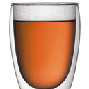 Bodum 12oz Pavina Double Wall Insulated Tumbler, High-Heat Borosilicate Glass, Set of 5, Clear