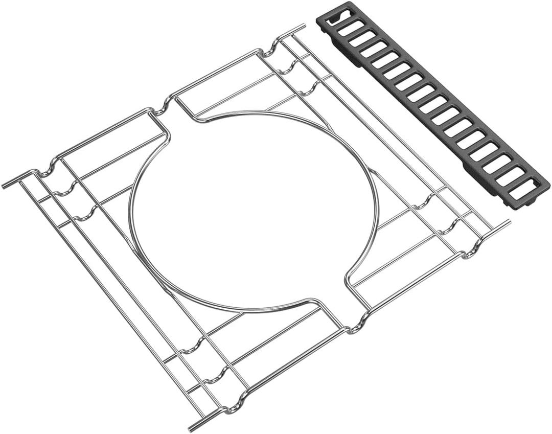 SafBbcue Crafted Genesis Frame Kit 7677 for Weber Genesis II 300 II 600 Series Genesis II 400 and Genesis II LX 400 Series, for Weber Smokerfire EX4 EX6 Pellet Grill,19.2" Silver