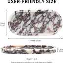 Violet Marble Oval Tray - Stone Decorative Perfume Trinket Jewelry Dish, Catchall Organizer for Bathroom Vanity Dresser Kitchen Countertop Home Decor