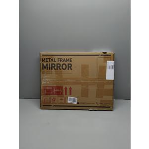 20X16 Inch Black Metal Framed Bathroom Mirror for Wall, Matte Black Bathroom Vanity Mirror Farmhouse, Large Rounded Rectangle Mirror, Anti-Rust, Hangs Horizontally or Vertically
