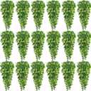 Hoteam 18 Pcs Artificial Hanging Plants Fake Ivy Vines with Fake Leaves Patio Artificial Plants Greenery for Living Room Indoor Outdoor House Wall, No Basket (Beauty)