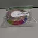Rainbow Sheer Organza Ribbon 1 Inch Chiffon Ribbons for Gift Wrapping, Flower Bouquet, 50 Yards/Roll