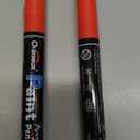 Overseas Red Paint Pens Paint Markers - Permanent Acrylic Markers 2 Pack, Water Based, Quick Dry, Waterproof Marker Pen for Rock, Wood, Plastic, Metal, Canvas, Glass, Fabric, Mugs. Medium Tip