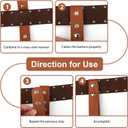 2 Pcs Cowhide Leather Whip Holster, Authentic Full Grain Belt Holder for Bullwhip, Handmade Western Style Holster Loop for Horse Riding, Costume and Daily Use, Brown