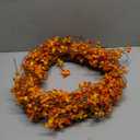 Artificial Fall Wreath 20 Inch Fall Wreaths for Front Door Orange Berry Wreath for Autumn Thanksgiving Day Harvest Festival Porch Farmhouse Wall (Multicolor-1)