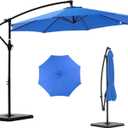 NEWBULIG 10FT Patio Umbrella, Offset Cantilever Outdoor Patio Table Umbrella, UV Protection, Fade Resistant Fabric, Easy Tilt Adjustment for Pool, Deck, Garden, Backyard