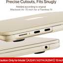 for MacBook Air 15 inch Case M4 2025 2024 2023 M3 M2 [100% Match Official Color] [Ultra Thin Armor] Hard Shell Laptop Cover A3241 A3114 A2941 - Starlight Clear