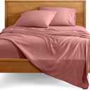 Bare Home Queen Sheet Set - 1800 Ultra-Soft Microfiber Queen Bed Sheets - Double Brushed - Deep Pockets - Easy Fit - 4 Piece Set - Bedding Sheets & Pillowcases (Queen, Dusty Rose)