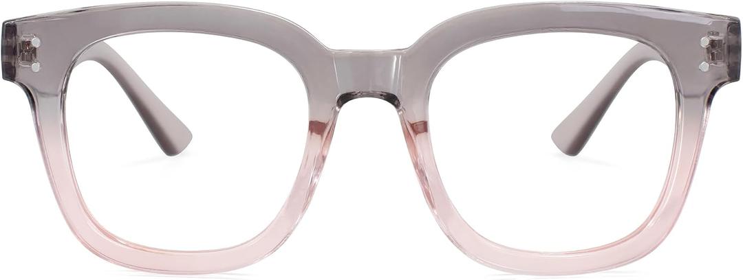 Madison Avenue Oversized Blue Light Blocking Glasses for Women Fashion Blue Light Blockers Anti Eyestrain & UV Protection Computer Eyeglasses (Gradient Purple)