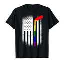 American Flag Hockey LGBT-Q Rainbow Gay Pride Ally T-Shirt