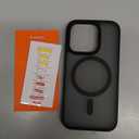 TORRAS Ultra Magnetic for iPhone 15 Pro Case, [3X Military-Grade Drop Tested] [Compatible with MagSafe], Shockproof Translucent Durable Slim Protective Anti-Scratch Anti-Fingerprint, Black