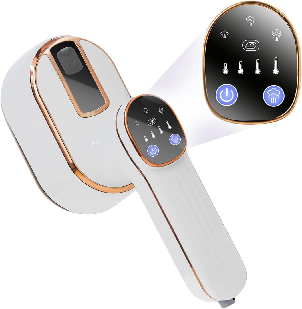 Travel Steamer Iron for Clothes Mini - Portable Ironing Machine Travel Small Size Portable Steamer Travel College Dorm Home Essentials Steamer for Clothes(White)