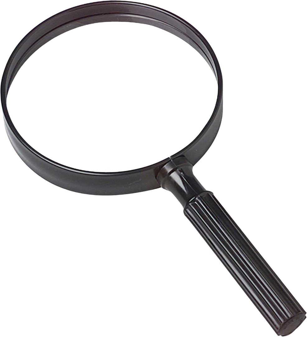 U.S. Toy US Toy One Jumbo 9" Plastic Magnifying Glass, Black