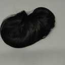 SARLA Invisible Wire Hair Extensions with 3 Clips Long Synthetic Wavy Curly Hairpiece Adjustable Transparent Headband for Women 18 Inch Jet Black