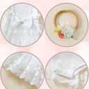 Renotemy Newborn Baby Girl Lace Romper Infant Summer Boho Flower Tulle Dress Party Gifts Newborn Photography Outfits (White)