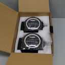 4 Inch Led Fog Lights Round White with DRL Halo Amber Turn Signal Fit for 2018-2025 Jeep Wrangler JL JLU Gladiator, DOT Approved Front Bumper Fog Lamps Accessories Replacement, Plug & Play