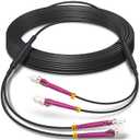 100 Feet (30 Meters) Armored OM4 LC to LC Fiber Patch Cables, 10gb/40gb/100gb Multimode LC Fiber Optic Cable Indoor/Outdoor, Duplex MMF 50/125m LC, LSZH Black OD-3.0mm, Length Options: 5m~500m