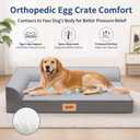 Cooling Orthopedic Dog Bed for Large Dogs, Memory Foam Pet Bed with Removable Washable Cover & Non-Slip Bottom, Comfortable Dog Couch Bed for Golden Retriever, Size: 40"*31.9 * 8.1"