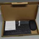Rechargeable Bluetooth Keyboard and Mouse Combo for iPad, Ultra-Slim Portable Wireless Mouse Keyboard for iPad Pro Air Mini iPhone Samsung Tablet Cell Phone Android, iPadOS/iOS 13 and Above (Black)