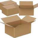 FARRAY 100 Pack Shipping Boxes 8x6x4 inches, Study Corrugated Small Cardboard Boxes for Mailing Packing, Brown