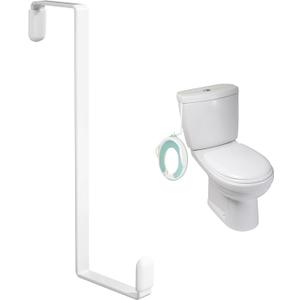 1pcs Potty Seat Hook, Z Shaped Door Hangers No Drill Multifunctional Over The Door Hooks for Hanging Toilet Training Seat, Toilet Tank, Wardrobes, Closets, Cabinets (White)