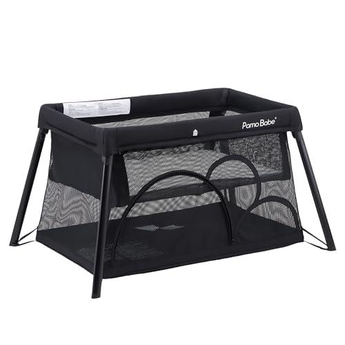 Pamo Babe Travel Crib - Lightweight Baby Playpen with Bassinet, Portable Mini Playard